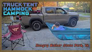 Truck Tent Hammock Camping at Hungry Mother State Park Virginia
