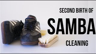 Cleaning of my Adidas Samba trainers (fast cleaning of suede and leather surface)