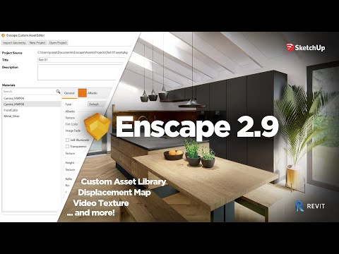 Enscape 2.9 Update - Custom Asset Library, Displacement Maps, Video Textures, and More Assets!