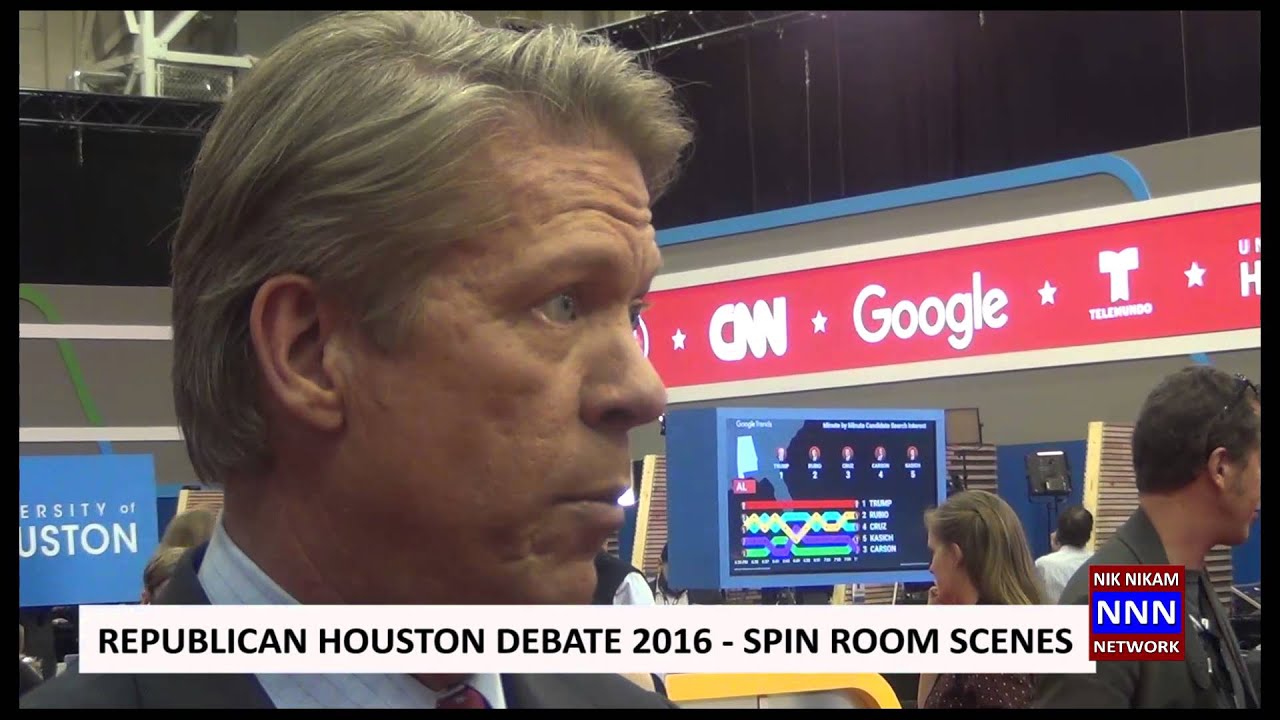 REPUBLICAN DEBATE HOUSTON 2016 PRESS SPIN ROOM SCENES  3 NNN
