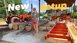 UPGRADED!!! Foundation for our LT15 WIDE Woodmizer Sawmill!