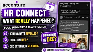 Accenture Onboarding Update 🚨 HR Connect & December Confusion Explained