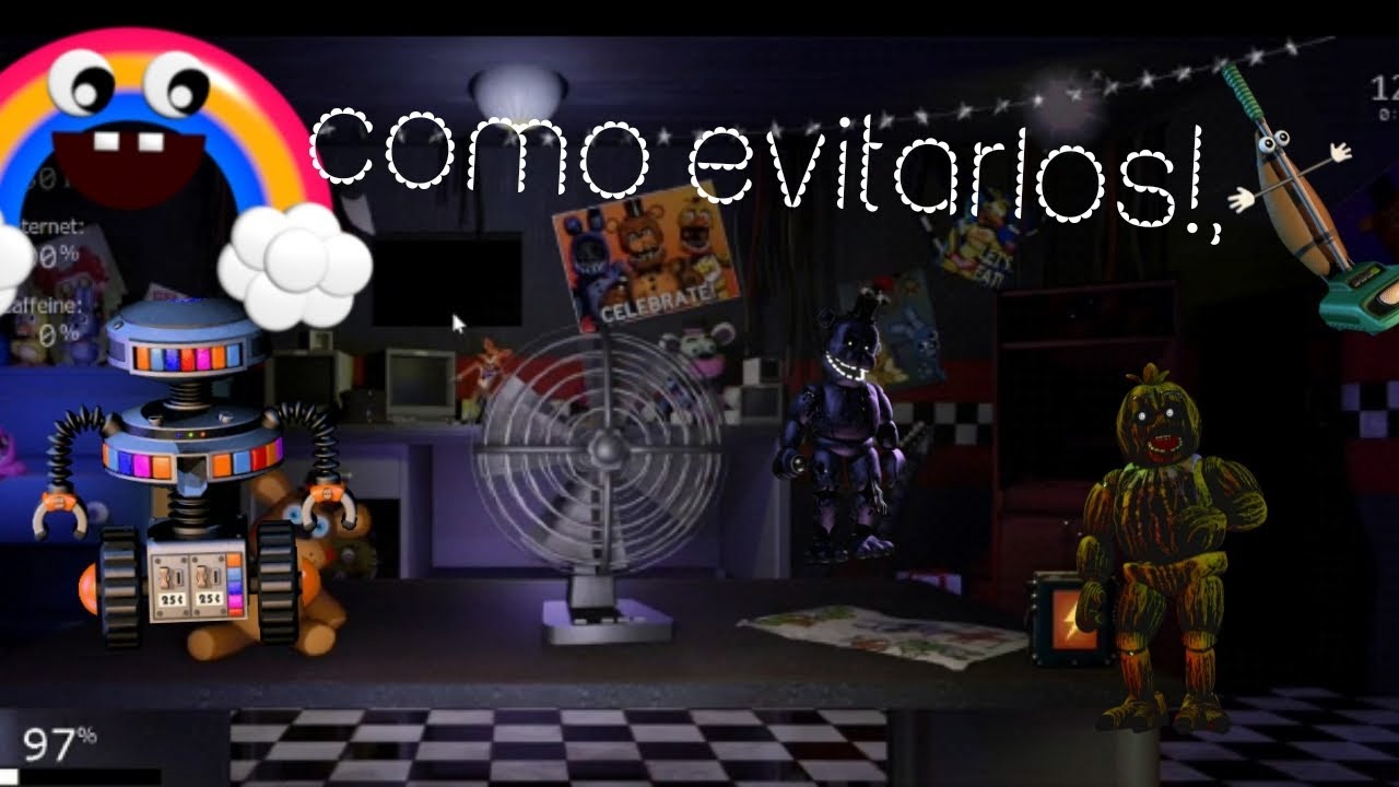 cómo evitar alos animatrónicos de la rejected custom Night