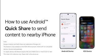 How to use Android Quick Share to send Content to nearby iPhone | vivo OriginOS Step by Step Process