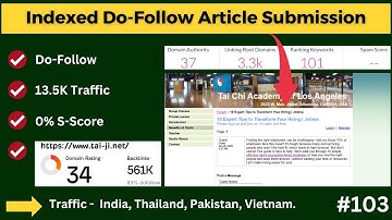 Indexed Do Follow Article Submission Backlink | High Domain Authority Sites for Backlinks