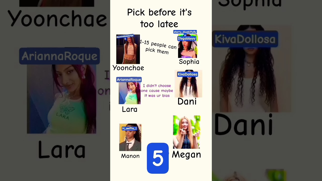 Yeah only 1 people can pick Megan let's choose a winner
