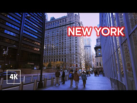 New York, الولايات المتحدة | Lower Manhattan | جولة في المدينة 4K
