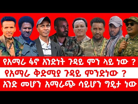 የአማራ ፋኖ አንድነት ጉዳይ ምን ላይ ነው የአማራ ቅድሚያ ጉዳይ ምንድነው አንድ መሆን አማራጭ ሳይሆን ግዴታ ነው