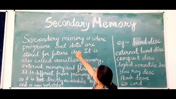 Class 4 Secondary memory and example