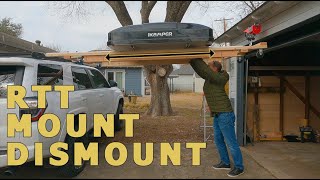 Mounting and dismounting your roof top tent by yourself