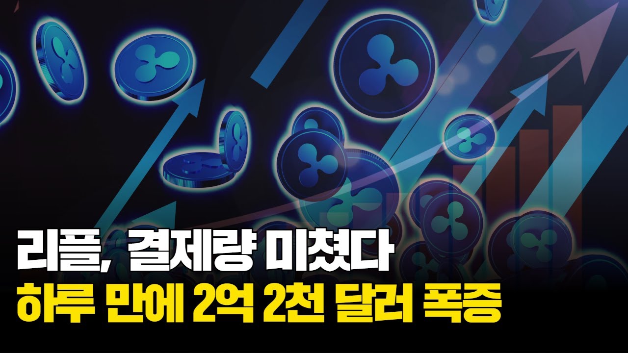 리플, 결제량 미쳤다…하루 만에 2억 2천 달러 폭증