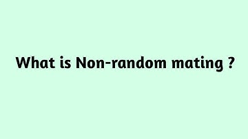 What is Non random mating ?