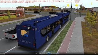 omsi 2 tour (1024) 底特律 Detroit Smart 125 Metro Airport - River Rouge @ NewFlyer Xcelsior XD40