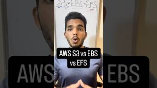 AWS S3 vs EBS vs EFS explained in simple words #devops #aws #tech #cloud #job #interview #engineer
