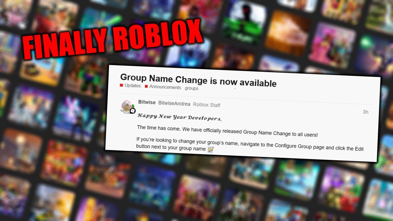 ROBLOX Finally Adds Group Rename Feature YouTube