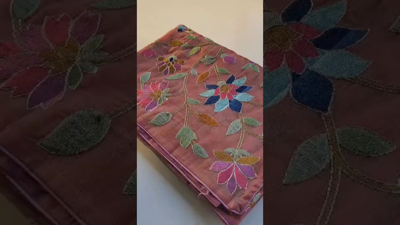 Floral Designer Embroidered Saree