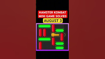 #NEW HAMSTER KOMBAT 3 AUGUST MINI GAME SOLVED | MINI GAME | HAMSTER KOMBAT
