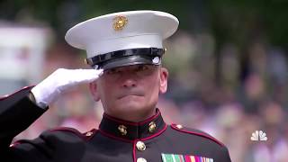 USMC Veteran Holds Salute as The Saluting Marine featured on NBC Nightly News