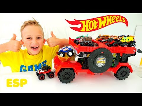 Vlad y Nikita juegan con Hot Wheels Monster Trucks