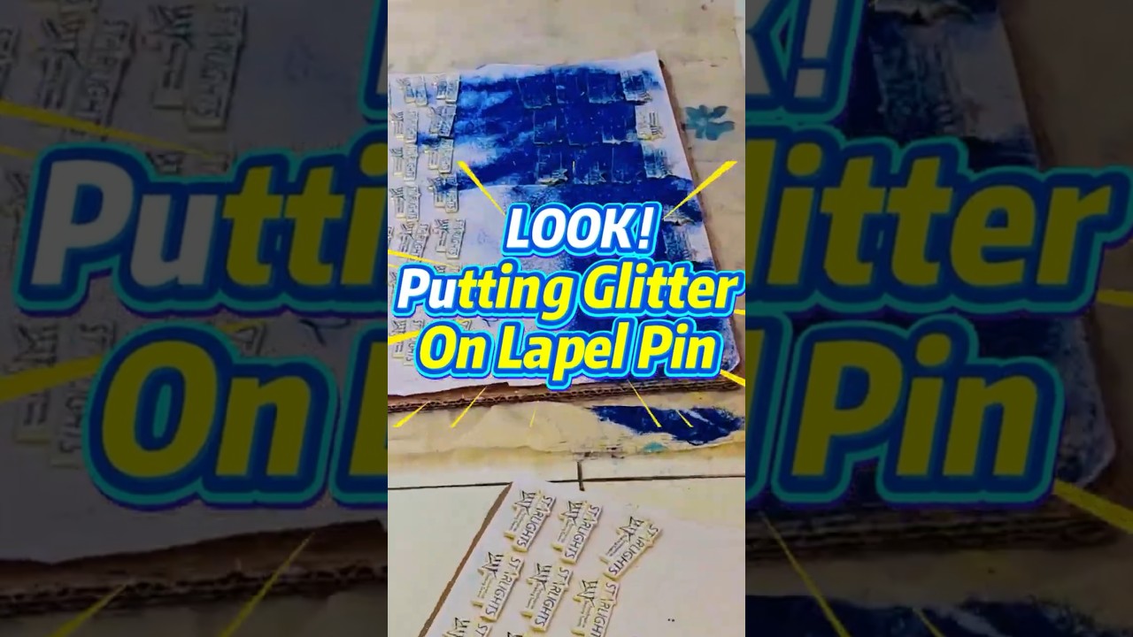LOOL! How to putting glitter on lapel pins  