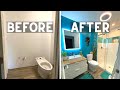 We built a small bathroom from scratch diy basement bathroom  decor  organizing