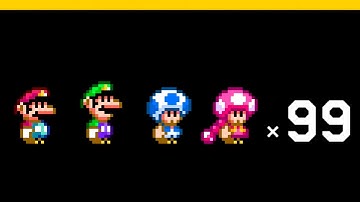 Super Mario Maker 2 – 4 Players Super Worlds Local Multiplayer (Co-Op) Walkthrough World 2