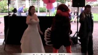 Hokie Bird Surprises Bride & Groom in Yorktown Virginia Hokie Bird Surprises Bride & Groom in Yorktown Virginia