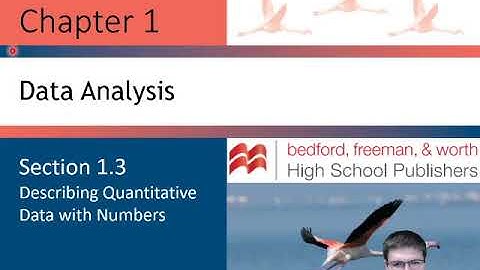 1.3 Describing quantitative data with numbers part 1
