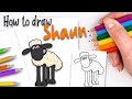 #55 How to draw Shaun the sheep easy step by step for beginners | Rainbow art for kids