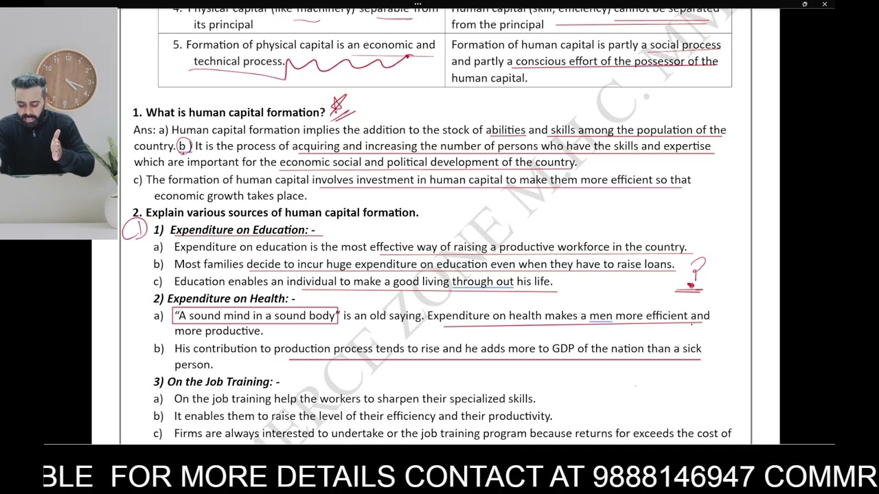 “Human Capital Formation Explained iN one shot | Class 12 Economics Must-Watch!”