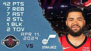 Fred VanVleet player Full Highlights vs JAZZ NBA Regular season game 11-04-2024