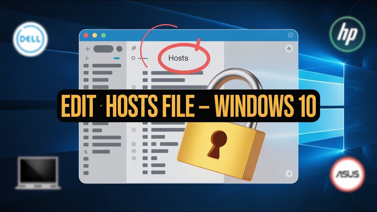 How to Edit the Hosts File in Windows 10 (Works on All PCs - Dell, HP ...