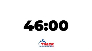 46-Minute Timer | White Screen Countdown with Alarm