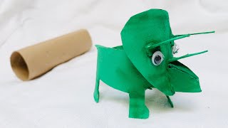 TP Roll Craft: Dinosaur - Triceratops