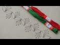 Leaf border design for saree and kurthi || hand embroidery ||