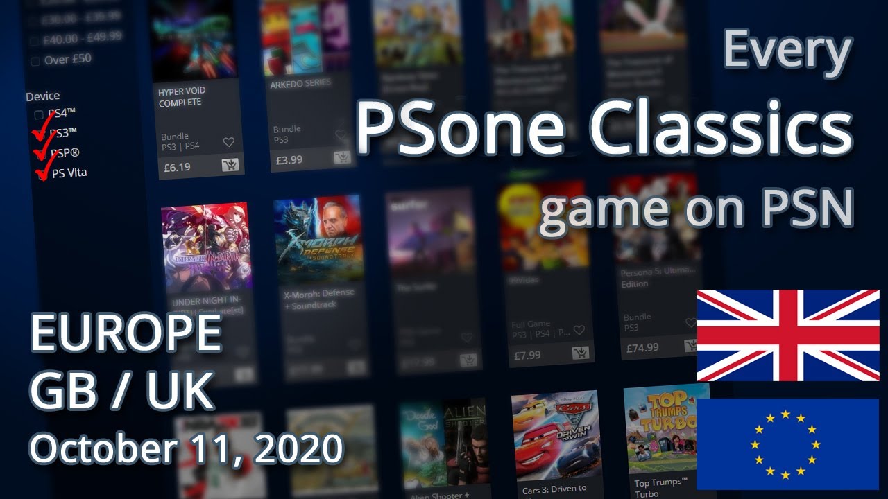 Every PSone CLASSICS game on the PlayStation Store (EU) 