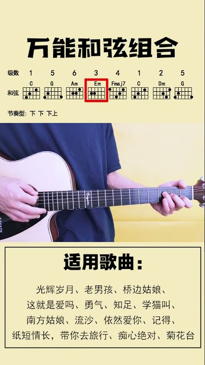 吉他万能和弦