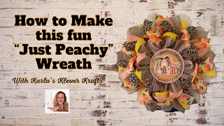DIY Just Peachy Summer Peach Mesh Wreath Tutorial, Do It Yourself Wreath Video