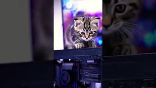 Gamer Kitten #cat #tech #cute #gaming #shorts