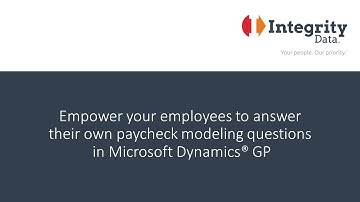 Empower your employees to answer paycheck modeling questions in Microsoft Dynamics GP