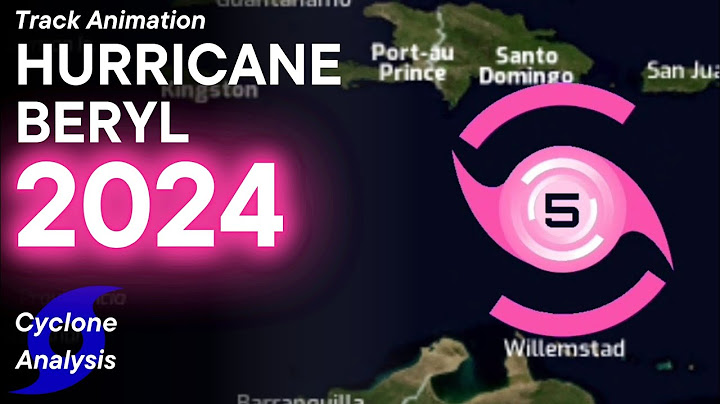 The track of Hurricane Beryl (2024)