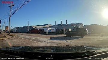 Drivers drive around hollow box on Collishaw Street.