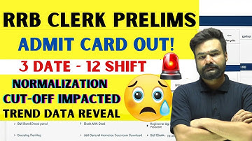 RRB Clerk Prelims 2025 Admit Card Out | Shift-Wise Analysis, Normalization & Cut-Off Trends Revealed