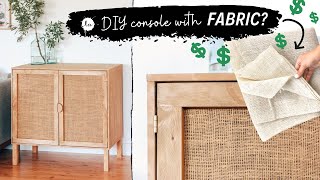 AMAZING Cane Storage Console WITH BURLAP! [ WOW $90 ]