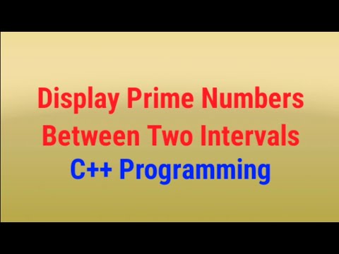 C++ Program to Display Prime Numbers Between Two Intervals