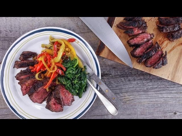 How to Cook Hanger Steak with Pepperonata and Garlicky Spinach | Rachael Ray Show