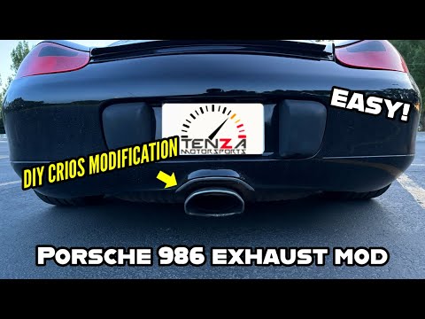 Porsche boxster 986 crios exhaust modification – easy DIY to make your racecar track build louder