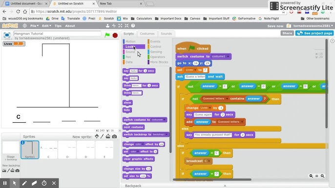 How To Make Hangman In Scratch