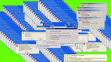 GREEN SCREEN Windows XP Error   VIRUS ERROR ☢   FOOTAGE   SOUND