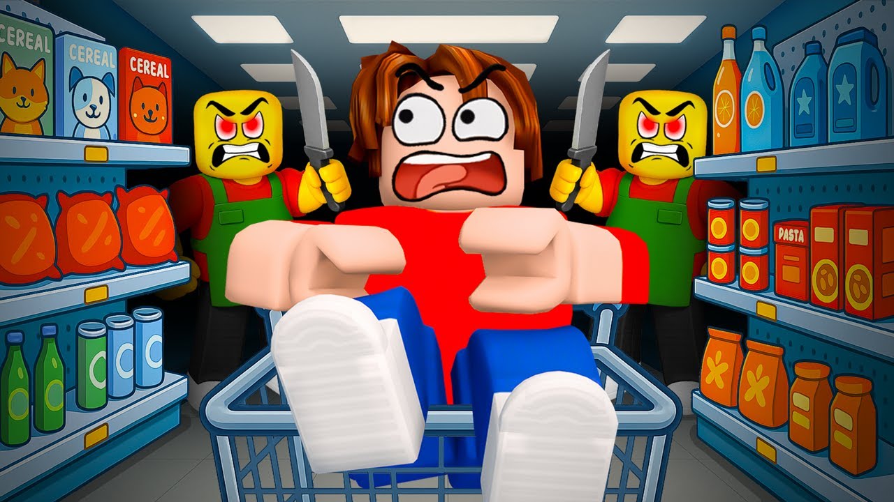 Surviving 100 Days in Roblox Mega Store - YouTube